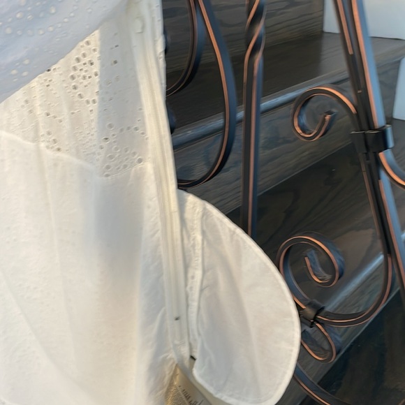 BURBERRY London Daniela Eyelet White Collarless Women’s Shirtdress Size US 6 New - Picture 14 of 17